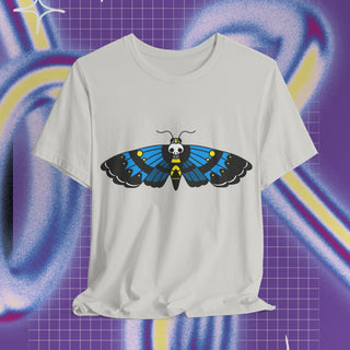 Moth unisex stuttermabolur-🦋prent að framan