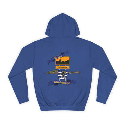 Stoltur Grindvíkingur Unisex College Hoodie- Back print
