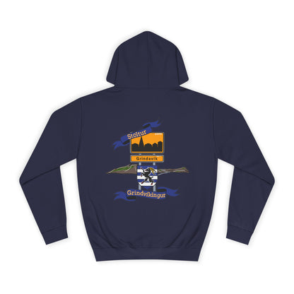 Stoltur Grindvíkingur Unisex College Hoodie- Back print