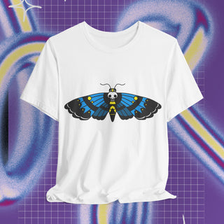 Moth unisex stuttermabolur-🦋prent að framan