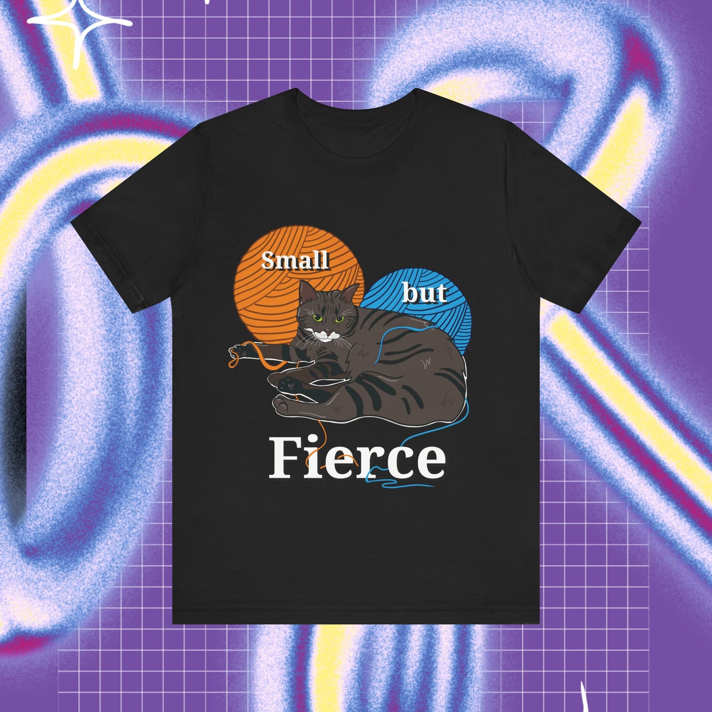 Small but fierce unisex stuttermabolur- prent ađ framan