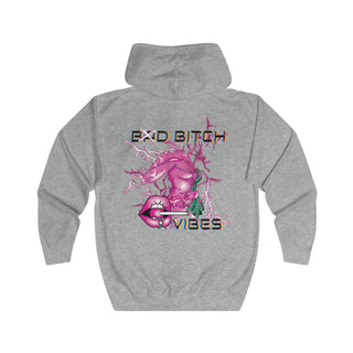 Bad bitch vibes Unisex ZIPPED Hoodie♡ Front & back print