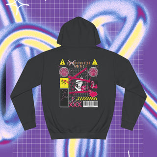 Graphic Unisex College Hoodie Black 