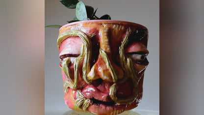Handcrafted clay flowerpot 🍃
